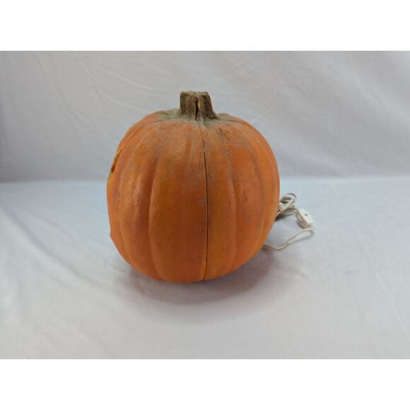 1993 Trendmasters Halloween Foam Blow Mold Pumpkin Jack O Lantern 10" - Picture 4 of 12